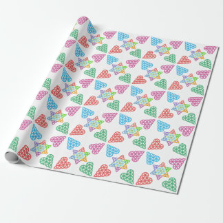 Sacred Heart - Sacred Star, 3D/Colorful. Wrapping Paper