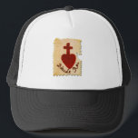 Sacred Heart Vendée Dieu, le Roi Catholic Trucker Hat<br><div class="desc">This design features the Sacred Heart of the Vendean royalist insurgents with the French motto 'Dieu, le Roi' which means 'God, the King' and pays tribute to the counter-revolutionary, Royalist uprising in the Vendée region of France during the French Revolution.The Vendée was the epicentre of the largest counter-revolutionary uprising of...</div>