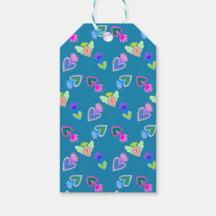 Sacred Hearts Folk Art  Gift Tags