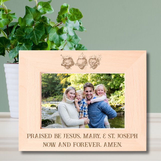Sacred Hearts Jesus Mary St. Joseph Religious Etched Frames (Creator Uploaded)