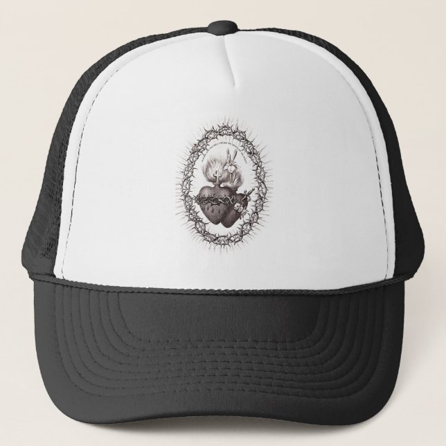 Sacred Hearts of Jesus and Mary trucker hat (Front)