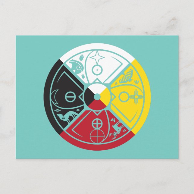 Sacred Hoop Medicine Wheel Postcard (Front)