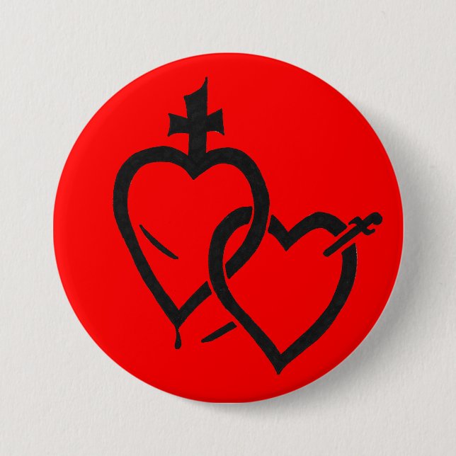 Sacred & Immaculate Hearts Pin (Front)