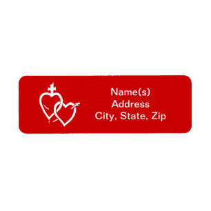 Sacred & Immaculate Hearts (White) Address Label
