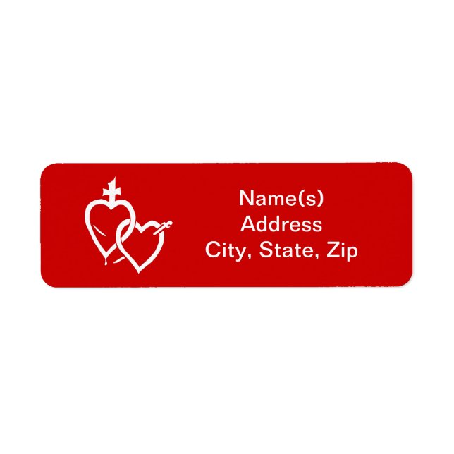 Sacred & Immaculate Hearts (White) Address Label (Front)