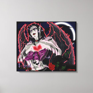 Sacred - L'Angel foncé Imprimantes en toile étirée