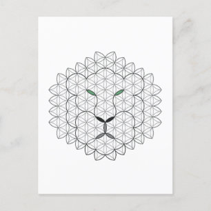 Sacred Lion, B051/BW. Postcard