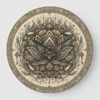 Sacred Lotus Mandala Vintage Spiritual Art