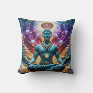 Sacred Mandala Spiritual Art Throw Pillow