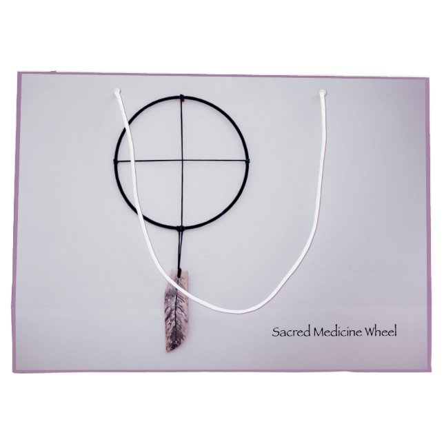 Sacred Medicine Wheel Large Gift Bag (Back)