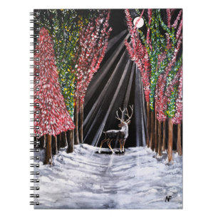 Sacred Messenger of Nara Painting by Alfred Fox Notebook
