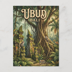 Sacred Monkey Forest Ubud Indonesia Postcard