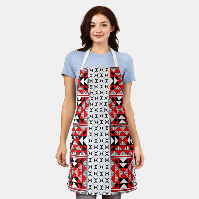Sacred Mountains in Red Apron (Worn)