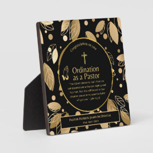 Sacred Newly Ordained Pastor Bible Verse Custom Plaque