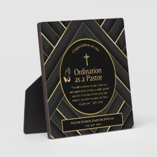 Sacred Newly Ordained Pastor Bible Verse Custom Plaque