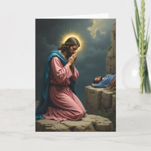 Sacred Prayer Scene Art Card