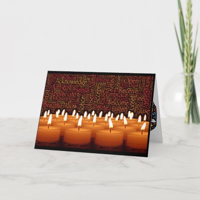 Sacred presence and caring hands in emoji-art card (Front)