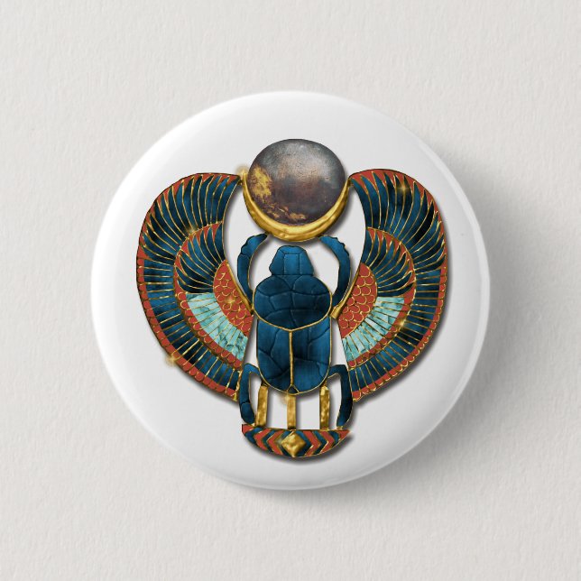 Sacred Scarab of King Tut 2 Inch Round Button (Front)