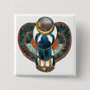 Sacred Scarab of King Tut 2 Inch Square Button