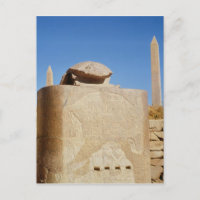 Sacred scarab statue in the Temple of Amun