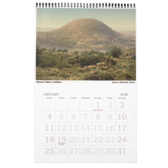 Sacred Sites in the Holy Land Calendar (Jan 2026)