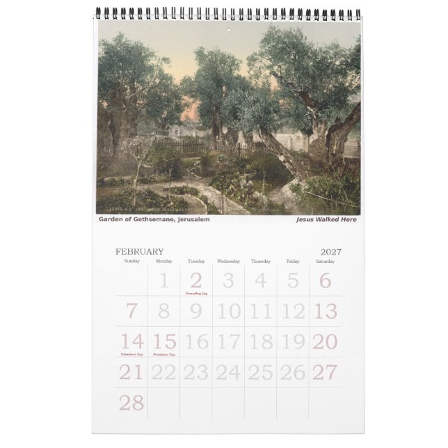 Sacred Sites in the Holy Land Calendar (Feb 2027)
