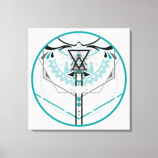 sacred solar glyph canvas print