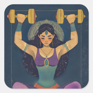 Sacred Strength Goddess Weightlifting Sticker