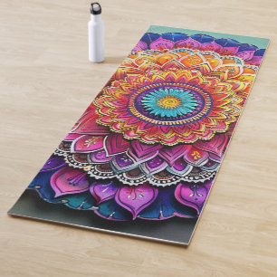 Sacred Sun Bloom Mandala Premium Yoga Mat