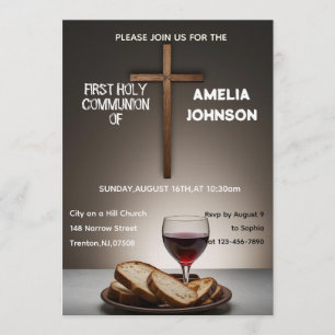 Sacred Supper First Holy Communion Invite