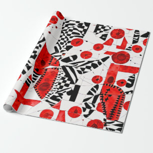 Sacred Symbols: Red, Black & White Edition Wrapping Paper