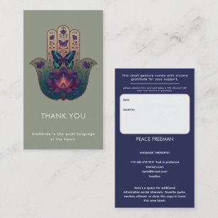 Sacred Transformation Hamsa Hand Design Business Card