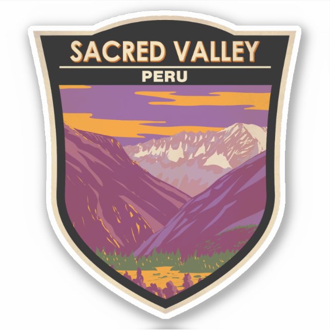 Sacred Valley Peru Travel Art Vintage (Front)