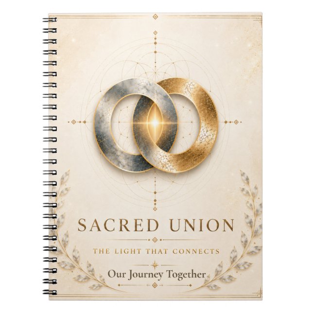 Sacred Wholeness | Wedding Planner | Personalized  Notebook (Front)
