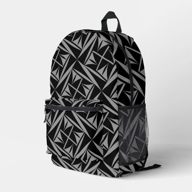Sacred Winds in Charcoal Backpack (Back Corner Right)