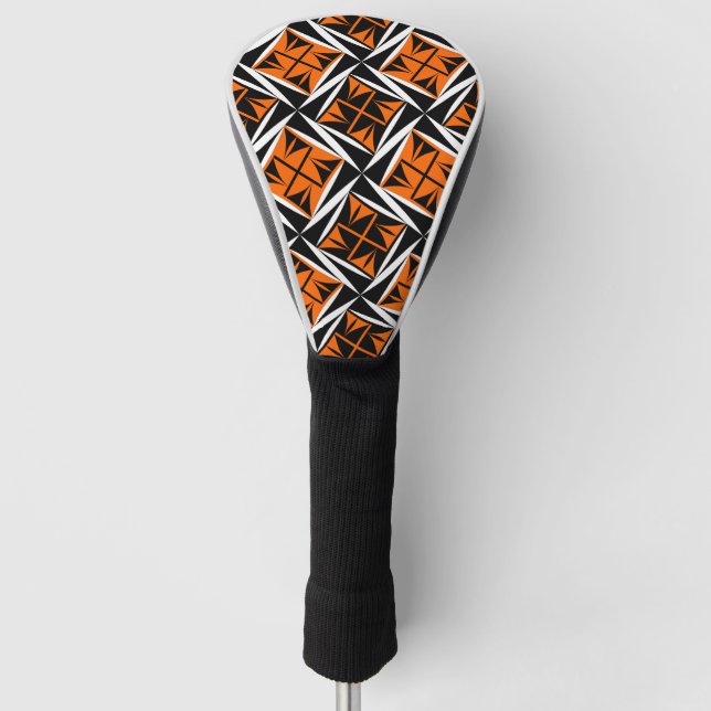 Sacred Winds in Orange Golf Head Cover (Front)