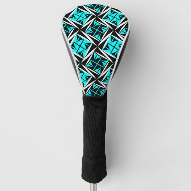 Sacred Winds in Turquoise Golf Head Cover (Front)