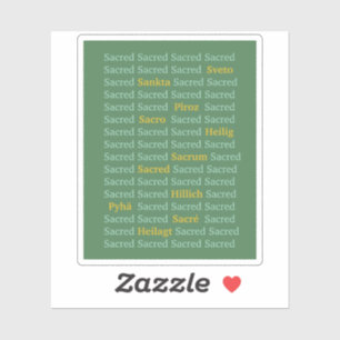 Sacred Words Sticker