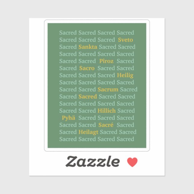 Sacred Words Sticker (Sheet)