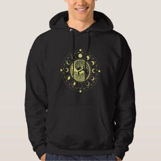 sacred yin and yang tree of life mystical moon hoodie