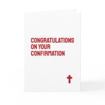 Sacrement de la carte de voeux de confirmation