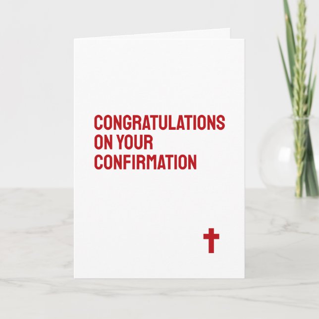 Sacrement de la carte de voeux de confirmation (Devant)