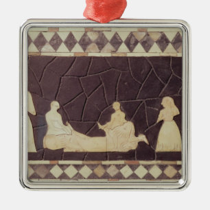 Sacrificial scene metal ornament