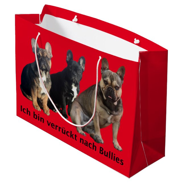 Sacs à cadeaux en bulldogs français (Dos Angle)