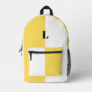 Sacs à dos personnalisés jaunes et blancs minimali