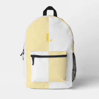 Sacs à dos personnalisés minimalistes jaune clair