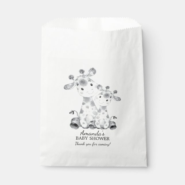 Sacs Baby shower Giraffe Favoriser (Devant)