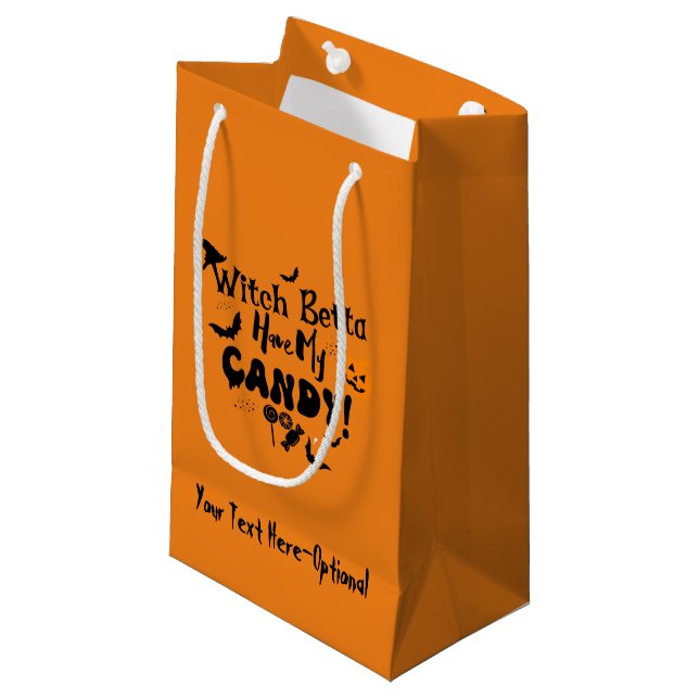 Sacs cadeau/fête d'Halloween Funny personnalisés (Devant Angle)