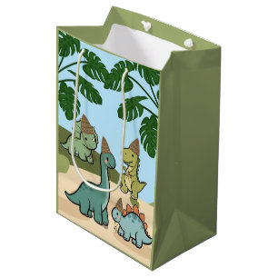 Sacs cadeaux de dinosaure mignons 
