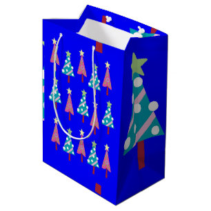 Sacs cadeaux de Noël bleu rose